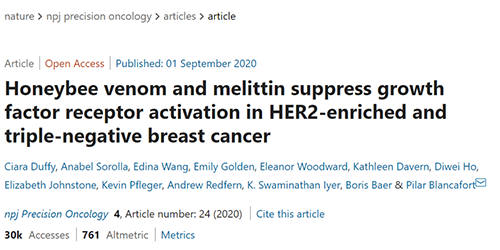 攻克三阴性乳腺癌，，蜜蜂毒液竟是要害？？？