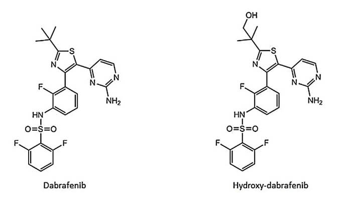 开发并验证新的LC-MS/MS要领，，，用于定量人血浆中达拉非尼及其主要代谢物羟基达拉非尼 (OHD)。。本研究中OHD(纯度>99%)通过人生就是博官方网站合成